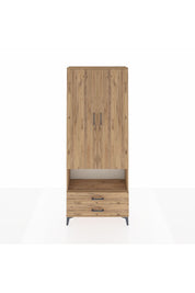 Arges Dolap 4 Raflı 2 Çekmeceli 2 Kapaklı 88x30x221 Çam-Çam