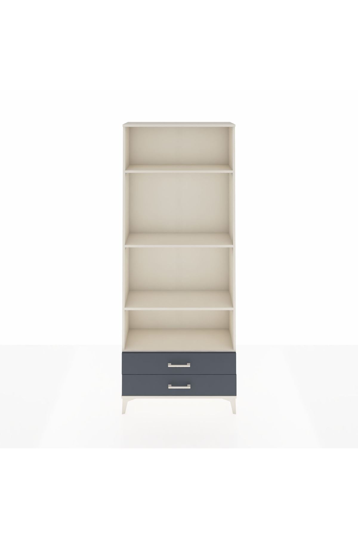 Arges Dolap 4 Raflı 2 Çekmeceli 88x30x221 Aytaşı-Antrasit