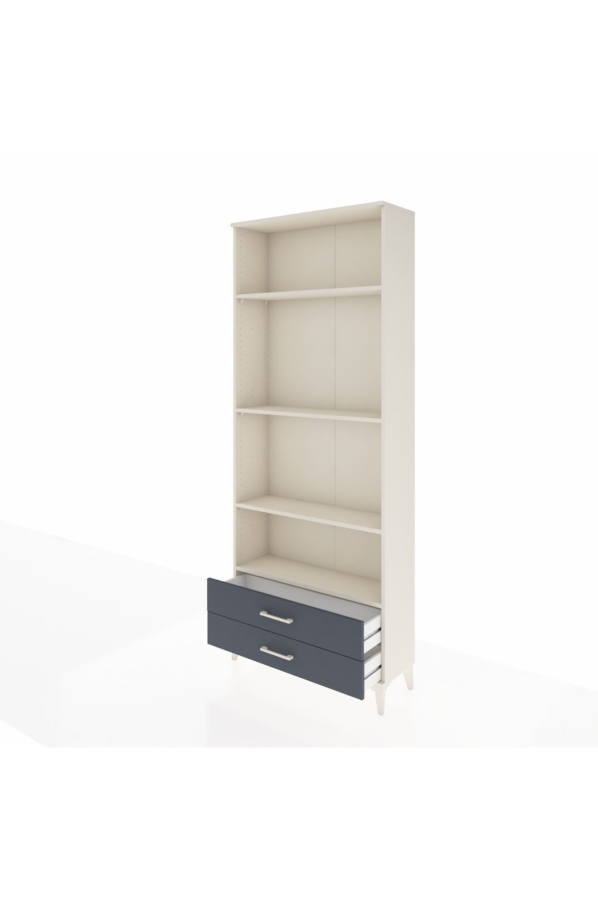 Arges Dolap 4 Raflı 2 Çekmeceli 88x30x221 Aytaşı-Antrasit