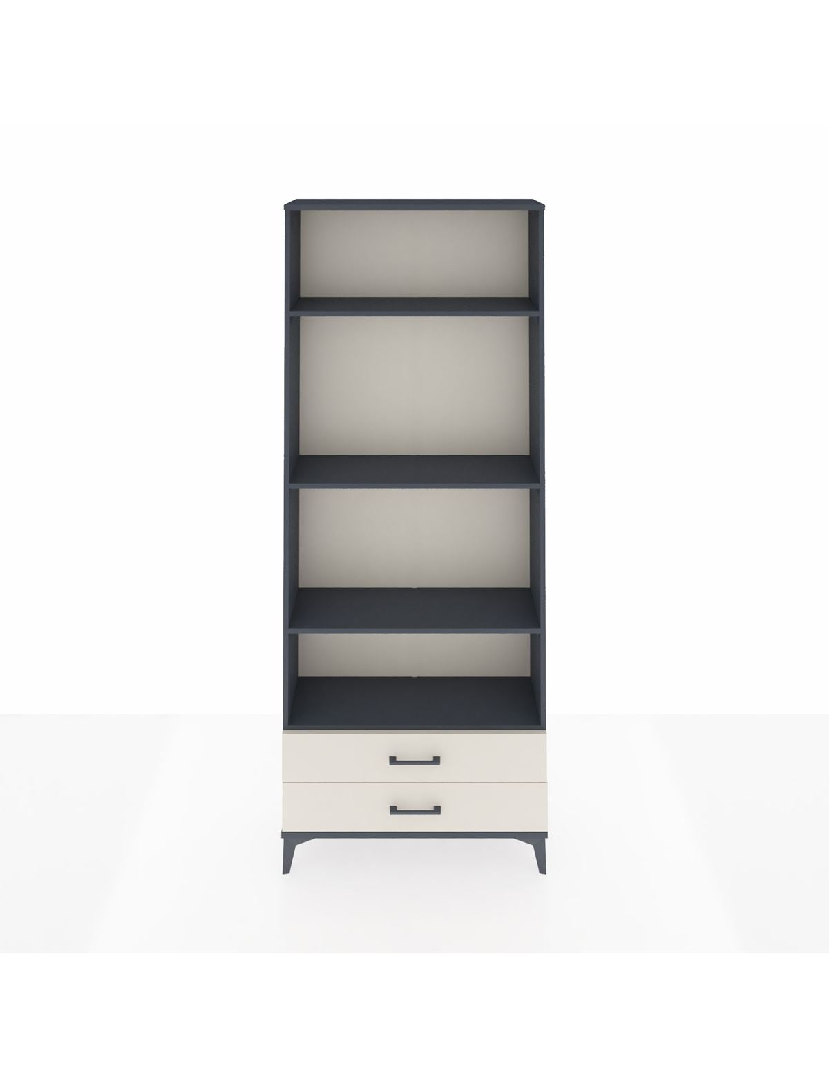 Arges Dolap 4 Raflı 2 Çekmeceli 88x30x221 Antrasit-Aytaşı