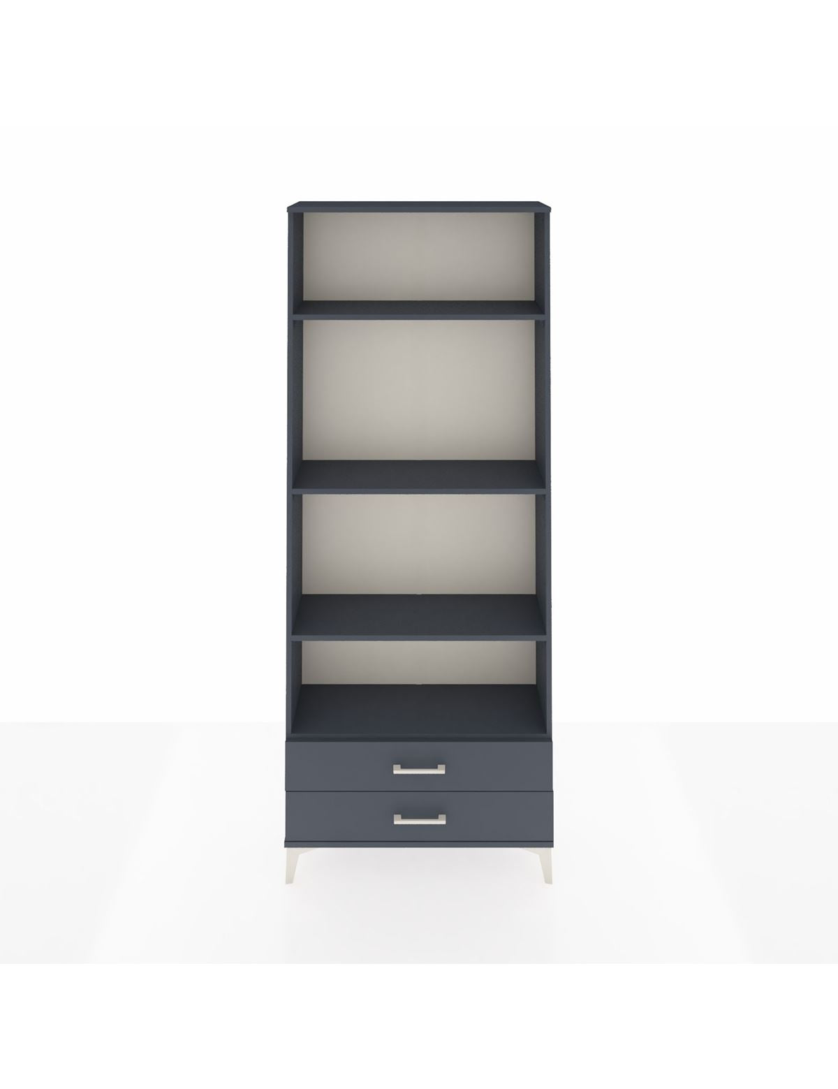 Arges Dolap 4 Raflı 2 Çekmeceli 88x30x221 Antrasit-Antrasit