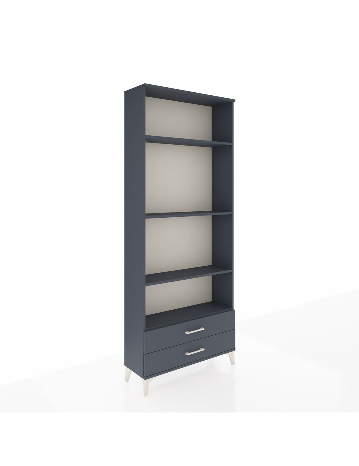 Arges Dolap 4 Raflı 2 Çekmeceli 88x30x221 Antrasit-Antrasit