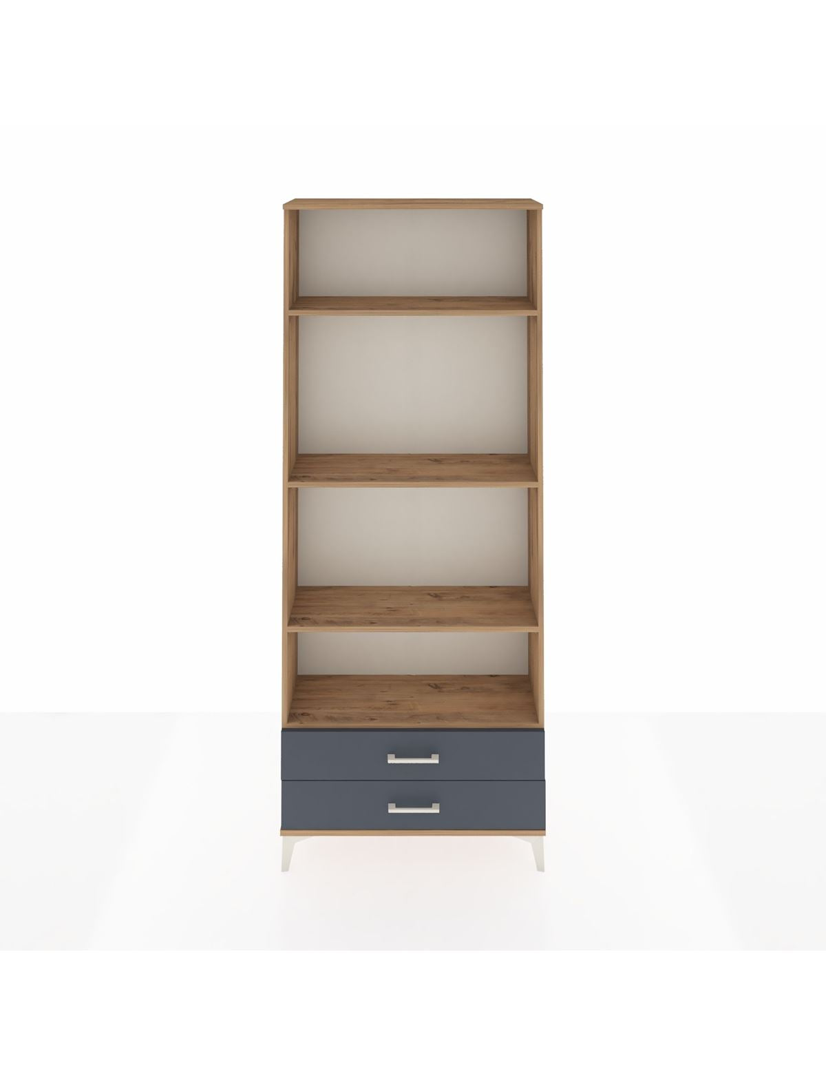 Arges Dolap 4 Raflı 2 Çekmeceli 88x30x221 Çam-Antrasit