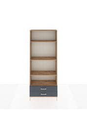 Arges Dolap 4 Raflı 2 Çekmeceli 88x30x221 Çam-Antrasit