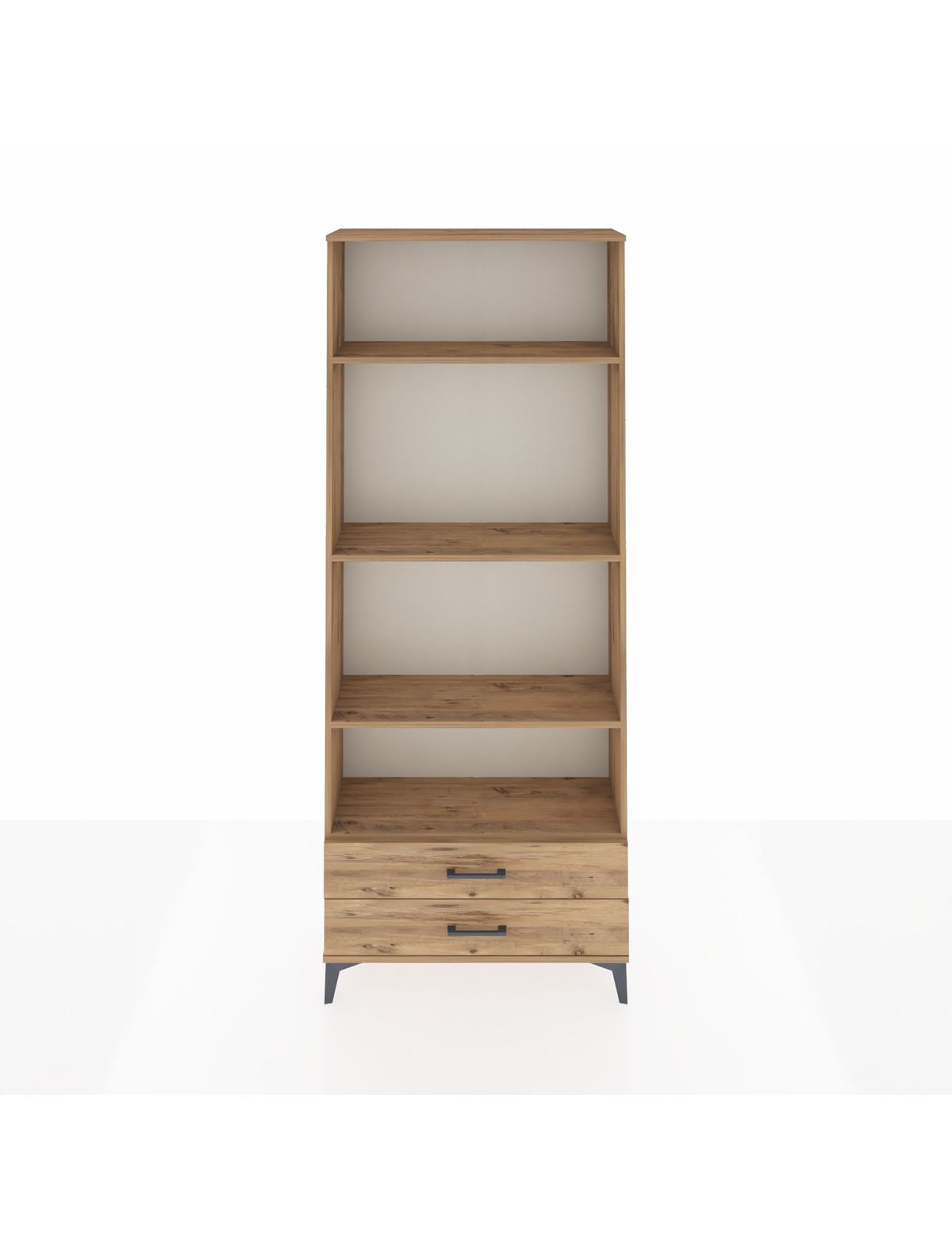 Arges Dolap 4 Raflı 2 Çekmeceli 88x30x221 Çam-Çam