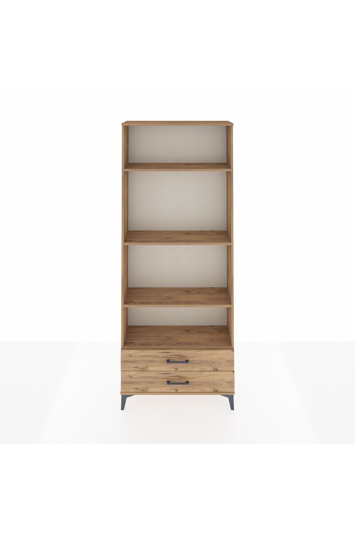 Arges Dolap 4 Raflı 2 Çekmeceli 88x30x221 Çam-Çam