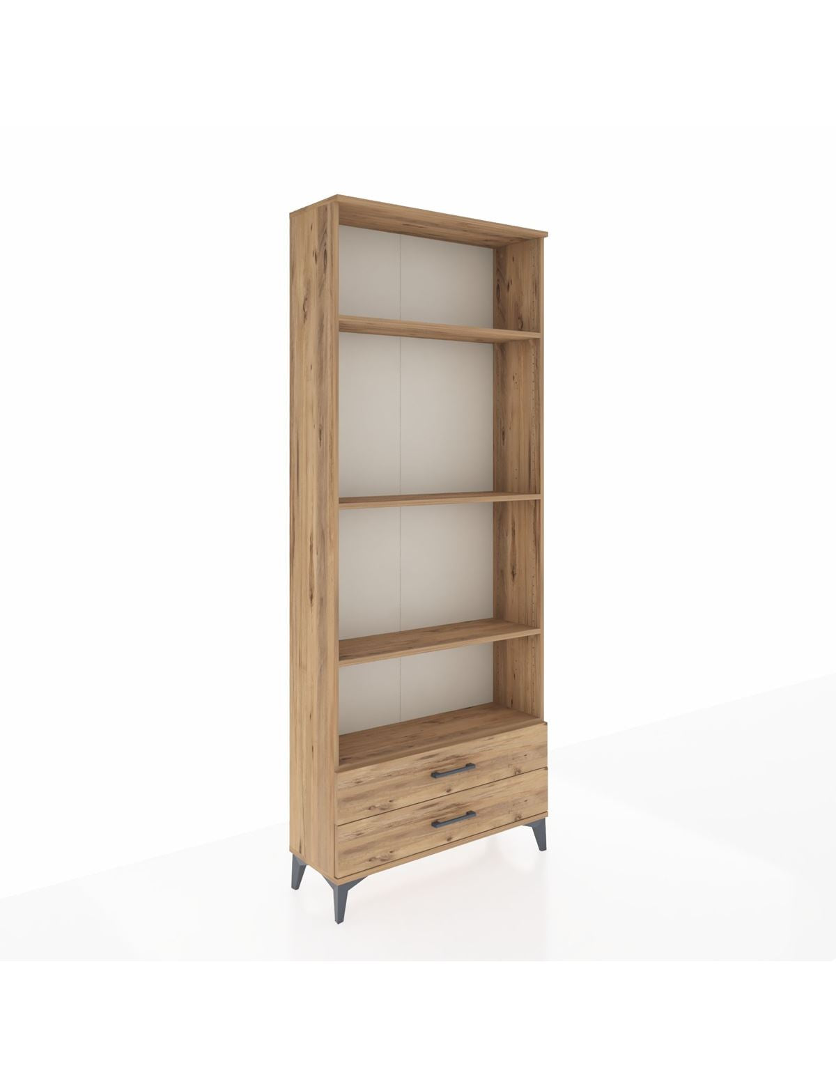 Arges Dolap 4 Raflı 2 Çekmeceli 88x30x221 Çam-Çam