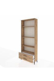 Arges Dolap 4 Raflı 2 Çekmeceli 88x30x221 Çam-Çam