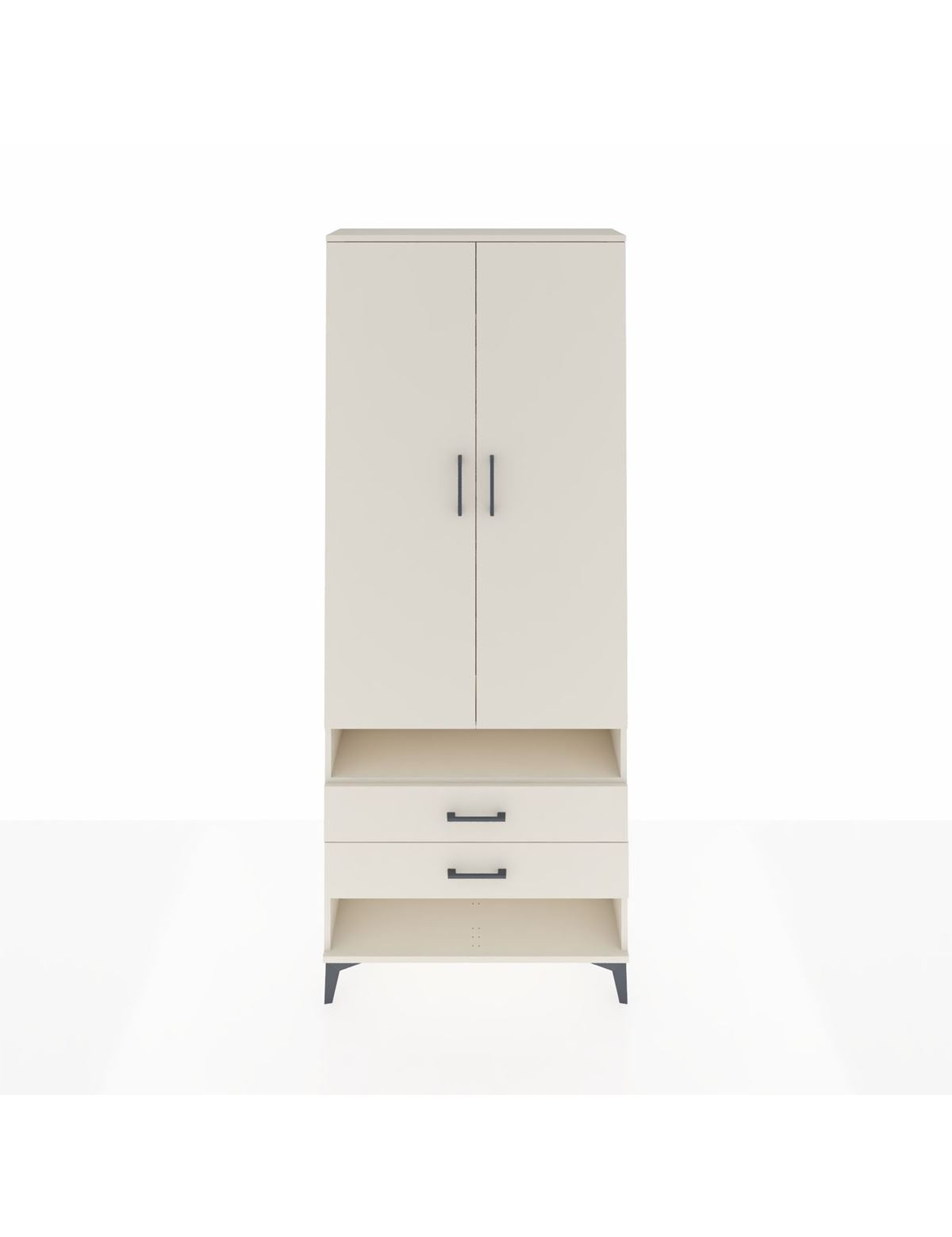 Arges Dolap 3 Raflı 2 Çekmeceli Tek Askılı 88x30x221 Aytaşı-Aytaşı