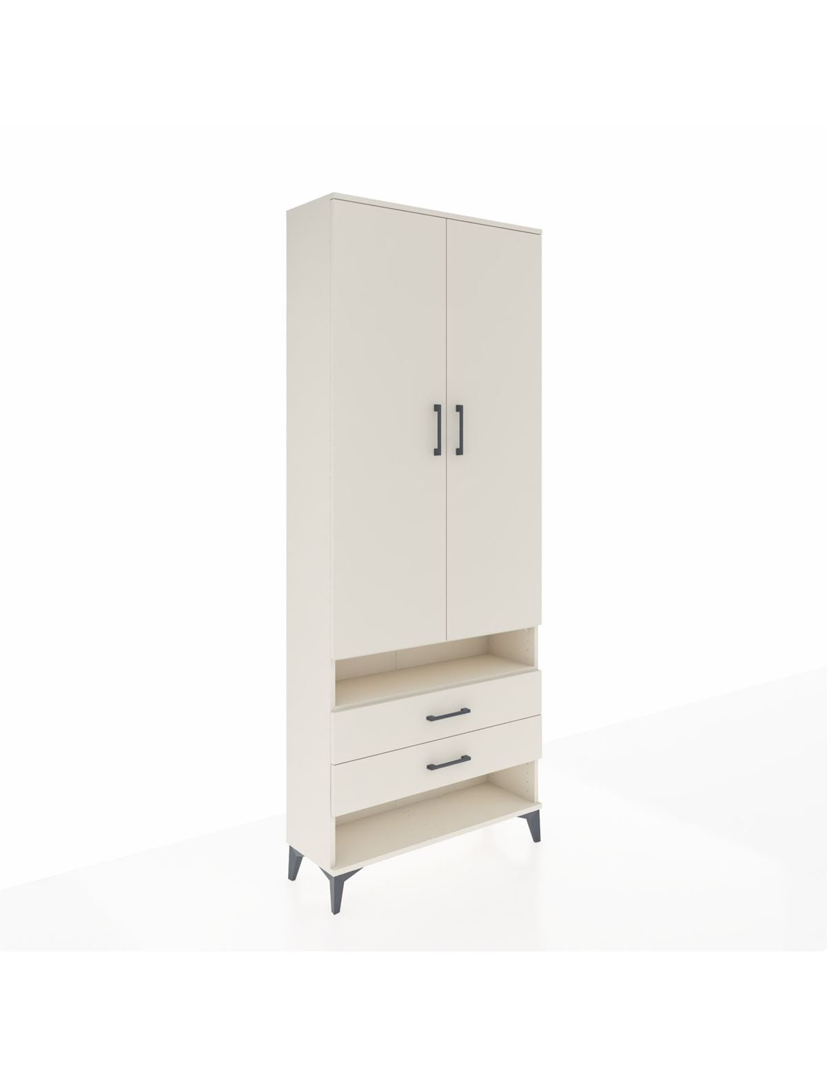 Arges Dolap 3 Raflı 2 Çekmeceli Tek Askılı 88x30x221 Aytaşı-Aytaşı