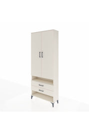 Arges Dolap 3 Raflı 2 Çekmeceli Tek Askılı 88x30x221 Aytaşı-Aytaşı