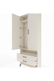 Arges Dolap 3 Raflı 2 Çekmeceli Tek Askılı 88x30x221 Aytaşı-Aytaşı