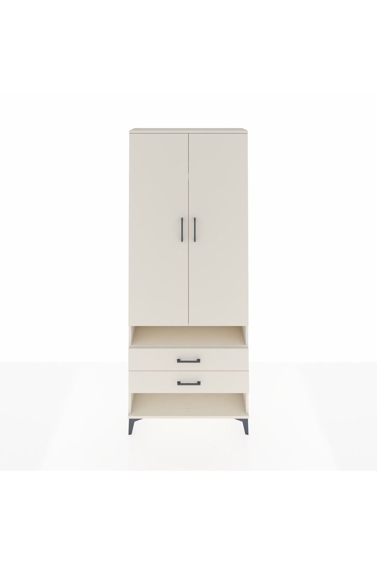 Arges Dolap 4 Raflı 2 Çekmeceli 2 Kapaklı 88x30x221 Aytaşı-Aytaşı