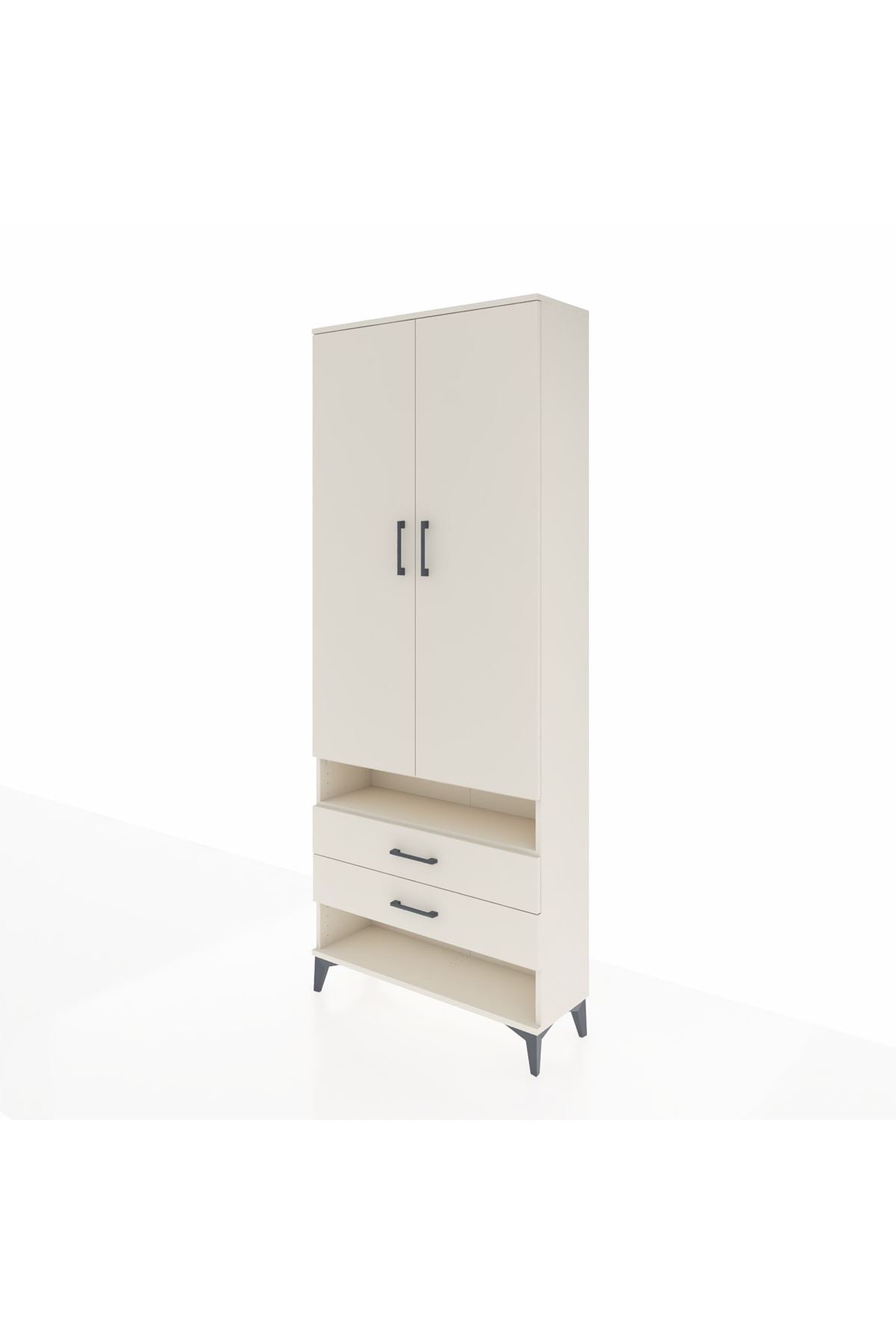 Arges Dolap 4 Raflı 2 Çekmeceli 2 Kapaklı 88x30x221 Aytaşı-Aytaşı