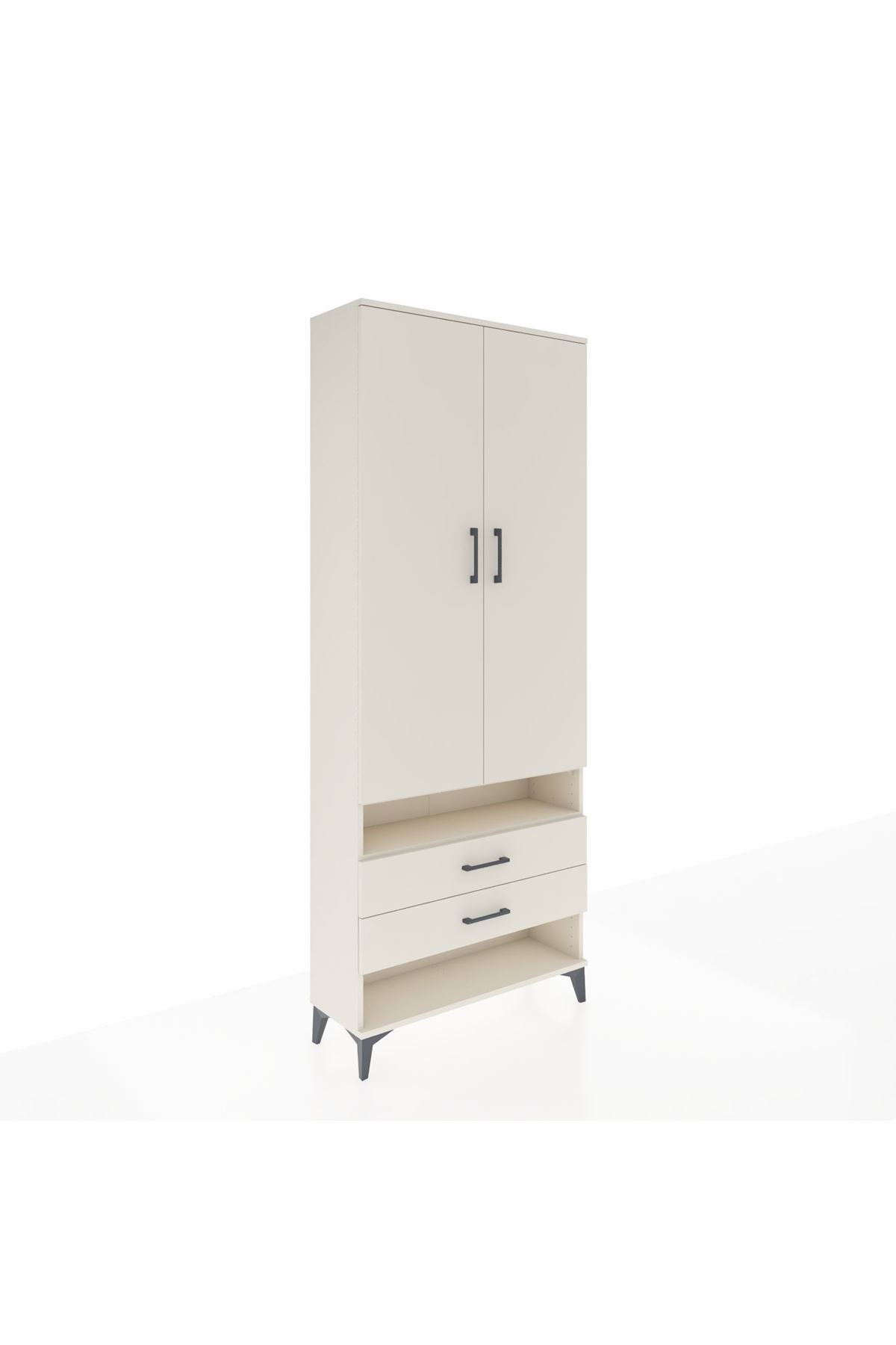 Arges Dolap 4 Raflı 2 Çekmeceli 2 Kapaklı 88x30x221 Aytaşı-Aytaşı