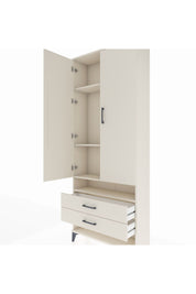 Arges Dolap 4 Raflı 2 Çekmeceli 2 Kapaklı 88x30x221 Aytaşı-Aytaşı