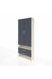 Arges Dolap 4 Raflı 2 Çekmeceli 2 Kapaklı 88x30x221 Aytaşı-Antrasit