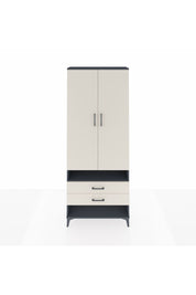 Arges Dolap 4 Raflı 2 Çekmeceli 2 Kapaklı 88x30x221 Antrasit-Aytaşı