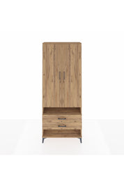 Arges Dolap 4 Raflı 2 Çekmeceli 2 Kapaklı 88x30x221 Çam-Çam