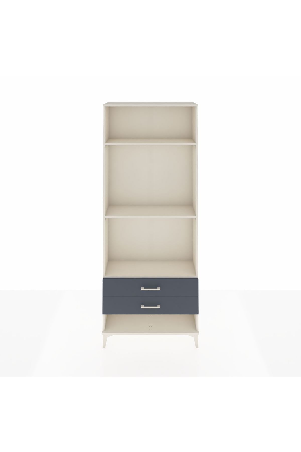 Arges Dolap 3 Raflı 2 Çekmeceli 88x30x221 Aytaşı-Antrasit