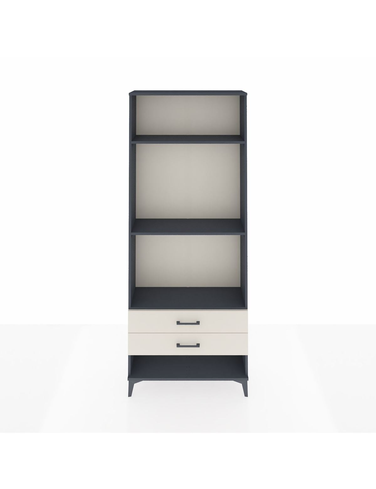 Arges Dolap 3 Raflı 2 Çekmeceli 88x30x221 Antrasit-Aytaşı