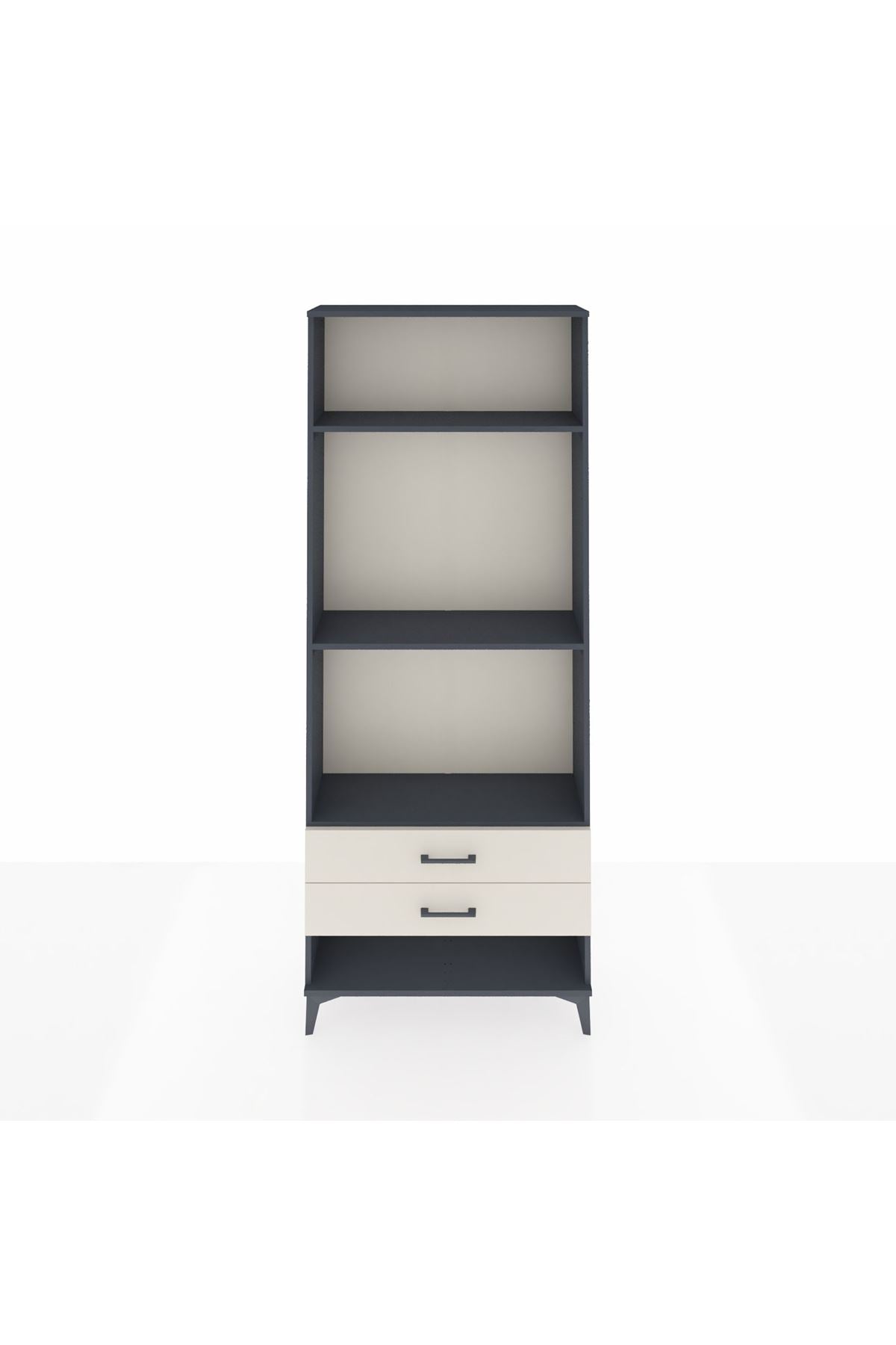 Arges Dolap 3 Raflı 2 Çekmeceli 88x30x221 Antrasit-Aytaşı