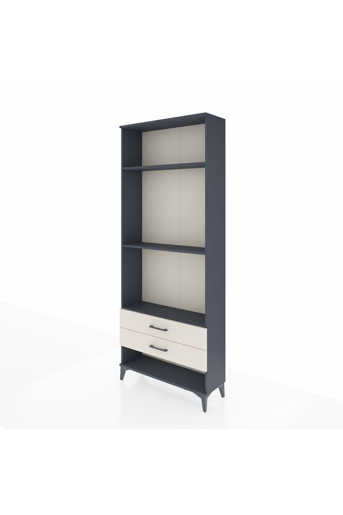 Arges Dolap 3 Raflı 2 Çekmeceli 88x30x221 Antrasit-Aytaşı