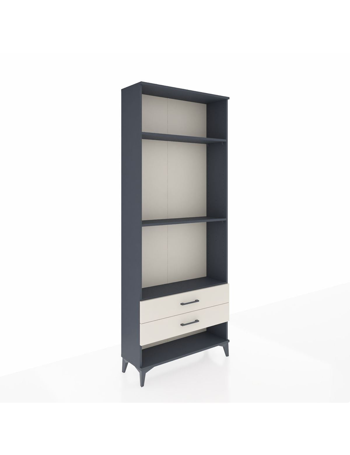 Arges Dolap 3 Raflı 2 Çekmeceli 88x30x221 Antrasit-Aytaşı