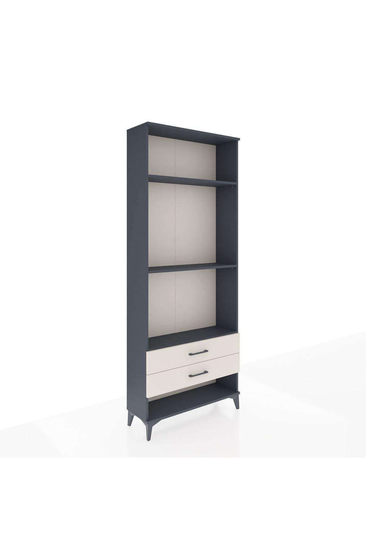 Arges Dolap 3 Raflı 2 Çekmeceli 88x30x221 Antrasit-Aytaşı