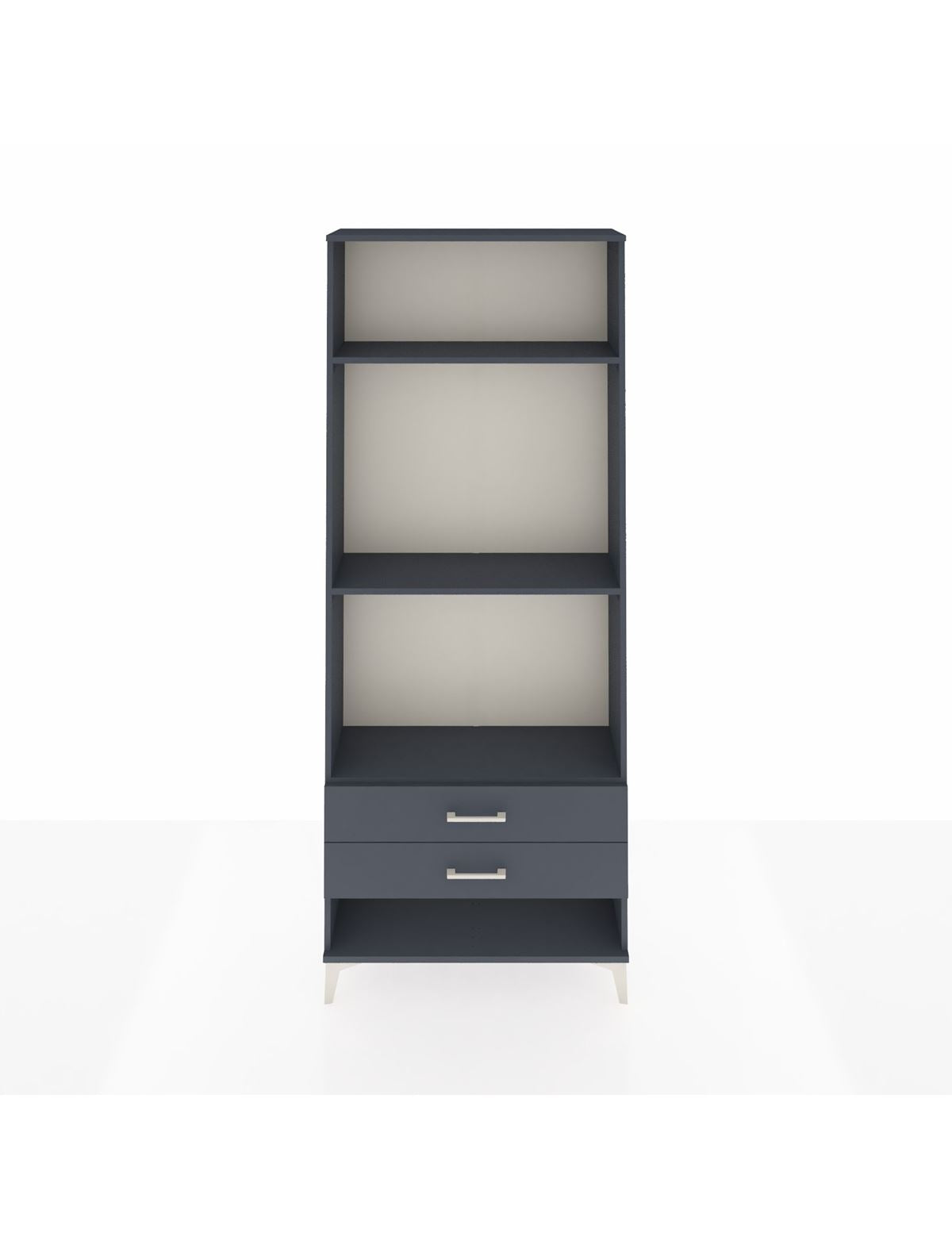 Arges Dolap 3 Raflı 2 Çekmeceli 88x30x221 Antrasit-Antrasit