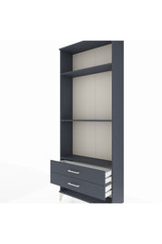 Arges Dolap 3 Raflı 2 Çekmeceli 88x30x221 Antrasit-Antrasit