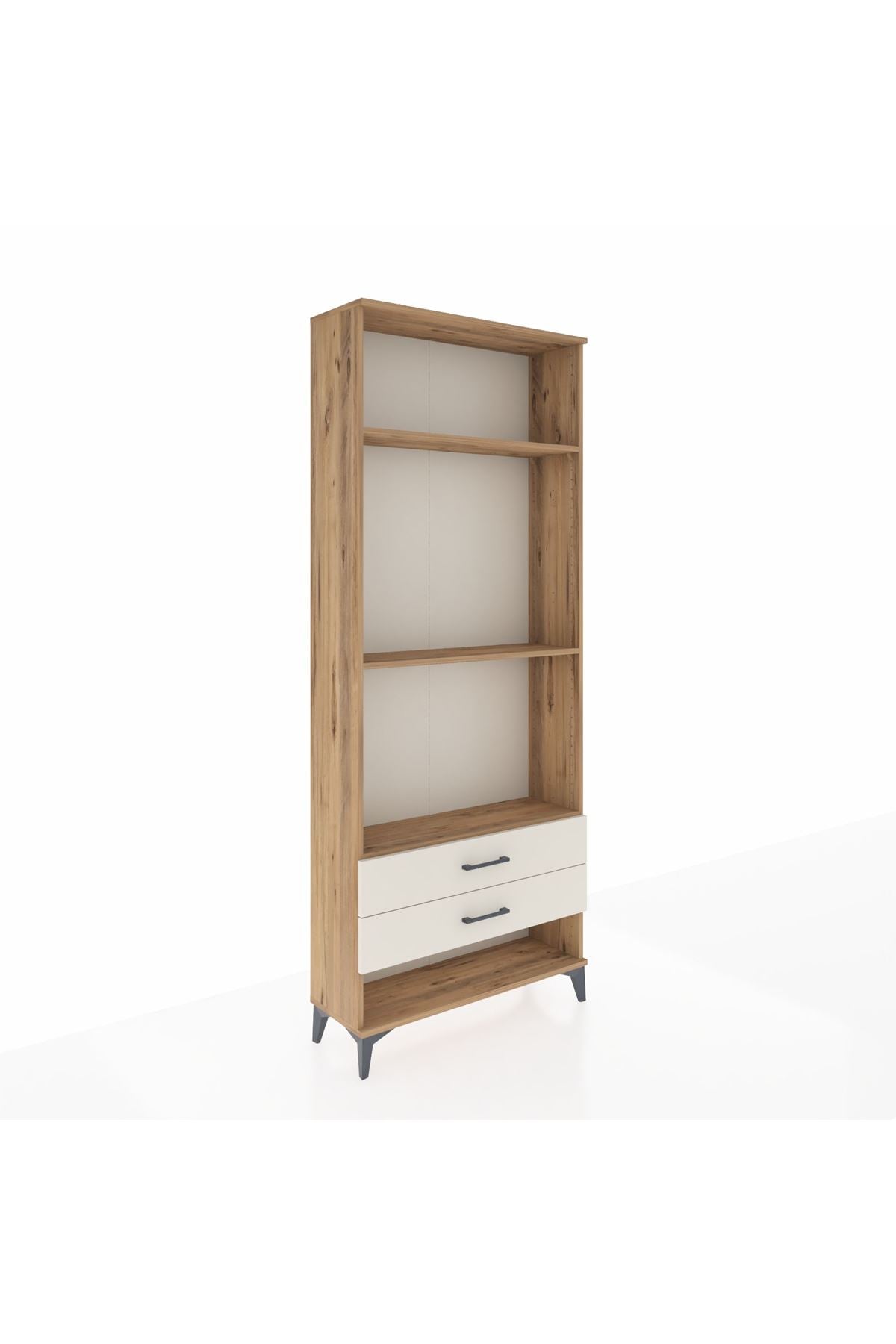 Arges Dolap 3 Raflı 2 Çekmeceli 88x30x221 Çam-Aytaşı