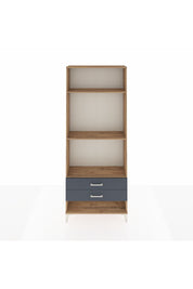 Arges Dolap 3 Raflı 2 Çekmeceli 88x30x221 Çam-Antrasit