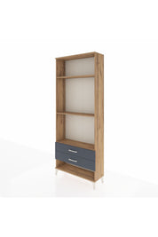 Arges Dolap 3 Raflı 2 Çekmeceli 88x30x221 Çam-Antrasit