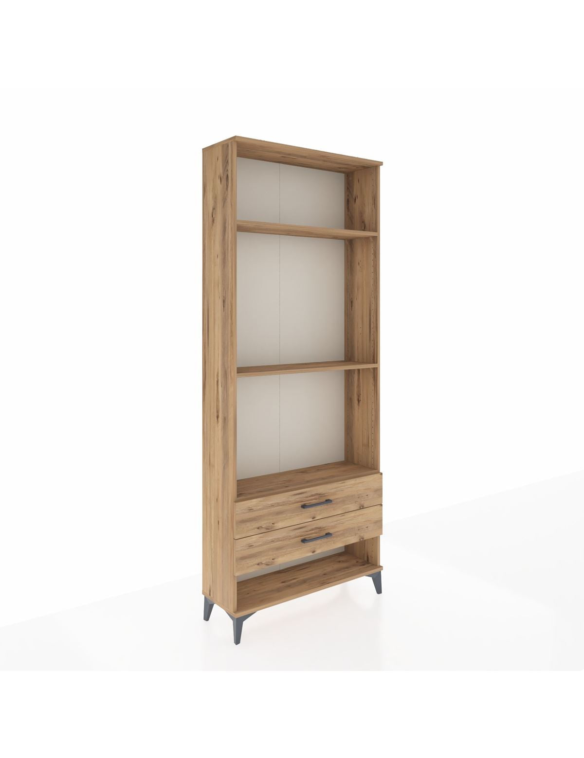 Arges Dolap 3 Raflı 2 Çekmeceli 88x30x221 Çam-Çam