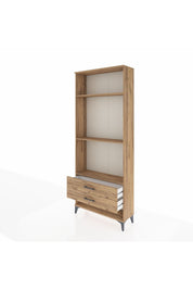 Arges Dolap 3 Raflı 2 Çekmeceli 88x30x221 Çam-Çam