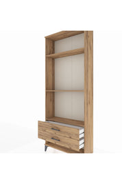 Arges Dolap 3 Raflı 2 Çekmeceli 88x30x221 Çam-Çam