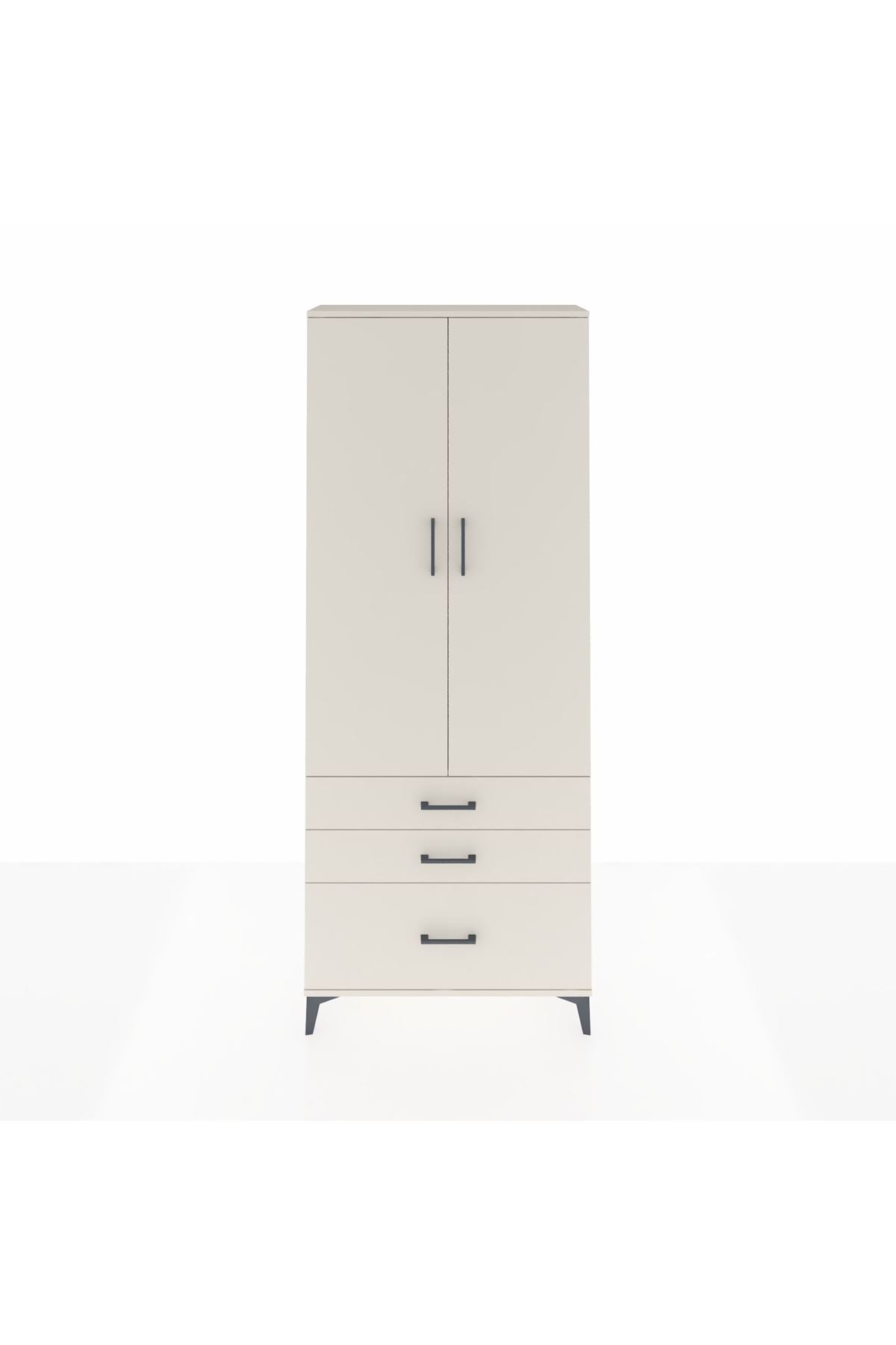 Arges Dolap 2 Raflı 3 Çekmeceli Tek Askılı 88x30x221 Aytaşı-Aytaşı