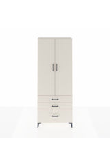 Arges Dolap 2 Raflı 3 Çekmeceli Tek Askılı 88x30x221