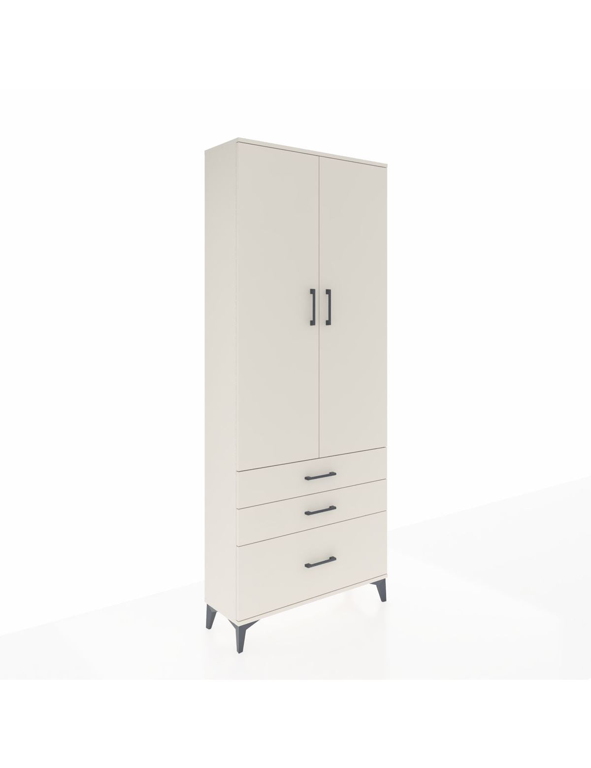 Arges Dolap 2 Raflı 3 Çekmeceli Tek Askılı 88x30x221 Aytaşı-Aytaşı