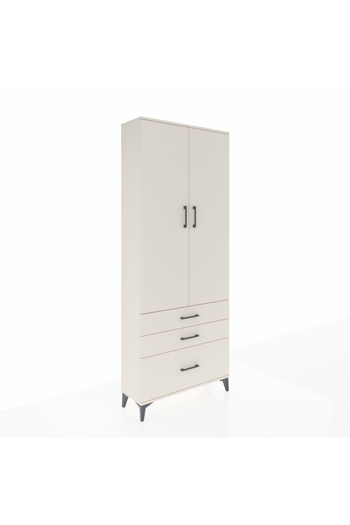 Arges Dolap 2 Raflı 3 Çekmeceli Tek Askılı 88x30x221 Aytaşı-Aytaşı