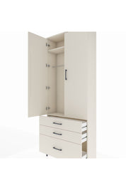 Arges Dolap 2 Raflı 3 Çekmeceli Tek Askılı 88x30x221 Aytaşı-Aytaşı