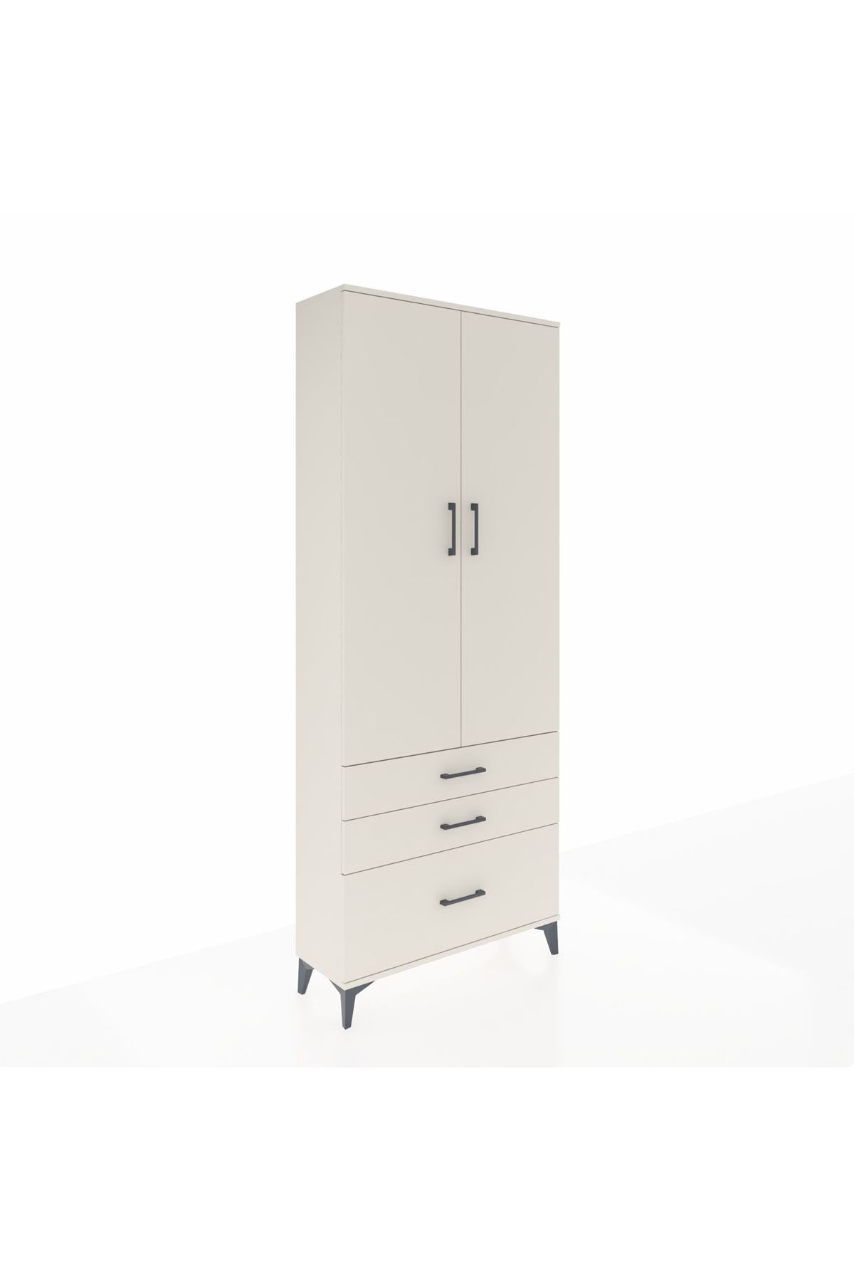 Arges Dolap 3 Raflı 3 Çekmeceli 2 Kapaklı 88x30x221 Aytaşı-Aytaşı