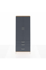 Arges Dolap 3 Raflı 3 Çekmeceli 2 Kapaklı 88x30x221