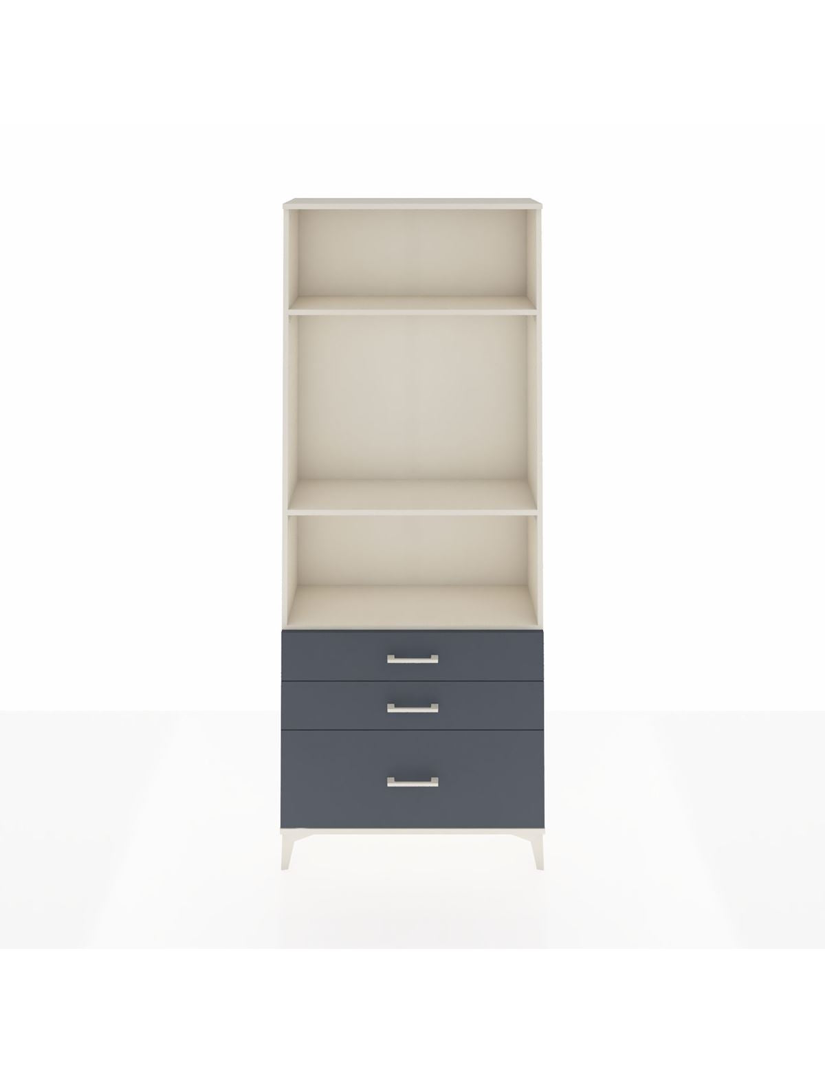 Arges Dolap 3 Raflı 3 Çekmeceli 88x30x221 Aytaşı-Antrasit