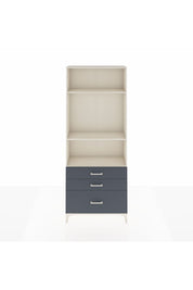 Arges Dolap 3 Raflı 3 Çekmeceli 88x30x221 Aytaşı-Antrasit