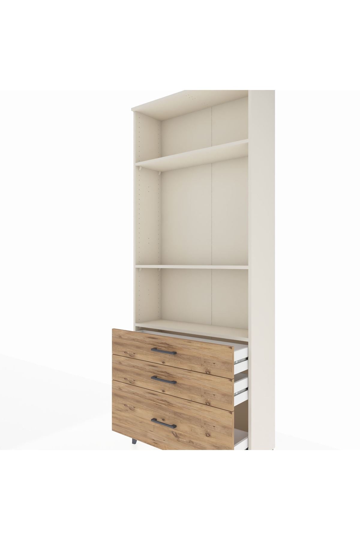 Arges Dolap 3 Raflı 3 Çekmeceli 88x30x221 Aytaşı-Çam