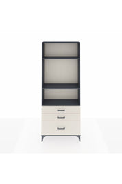 Arges Dolap 3 Raflı 3 Çekmeceli 88x30x221 Antrasit-Aytaşı