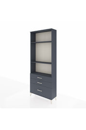 Arges Dolap 3 Raflı 3 Çekmeceli 88x30x221 Antrasit-Antrasit