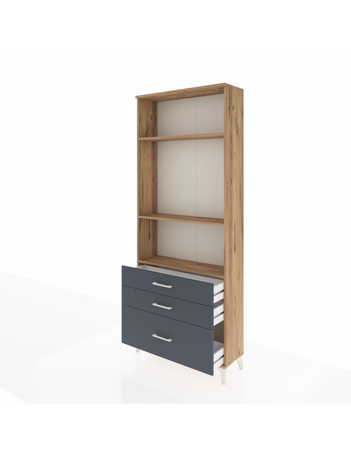 Arges Dolap 3 Raflı 3 Çekmeceli 88x30x221 - S30M060V8A